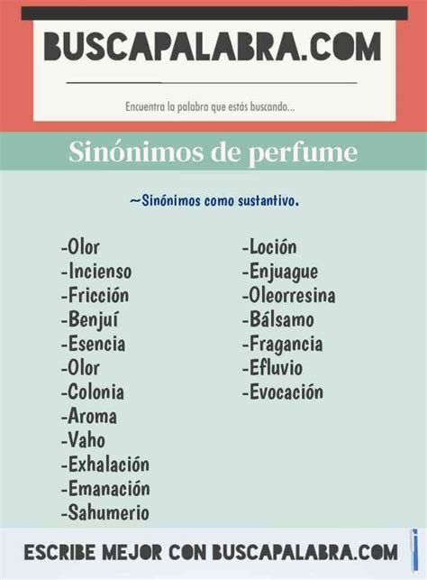 sinónimo de perfume
